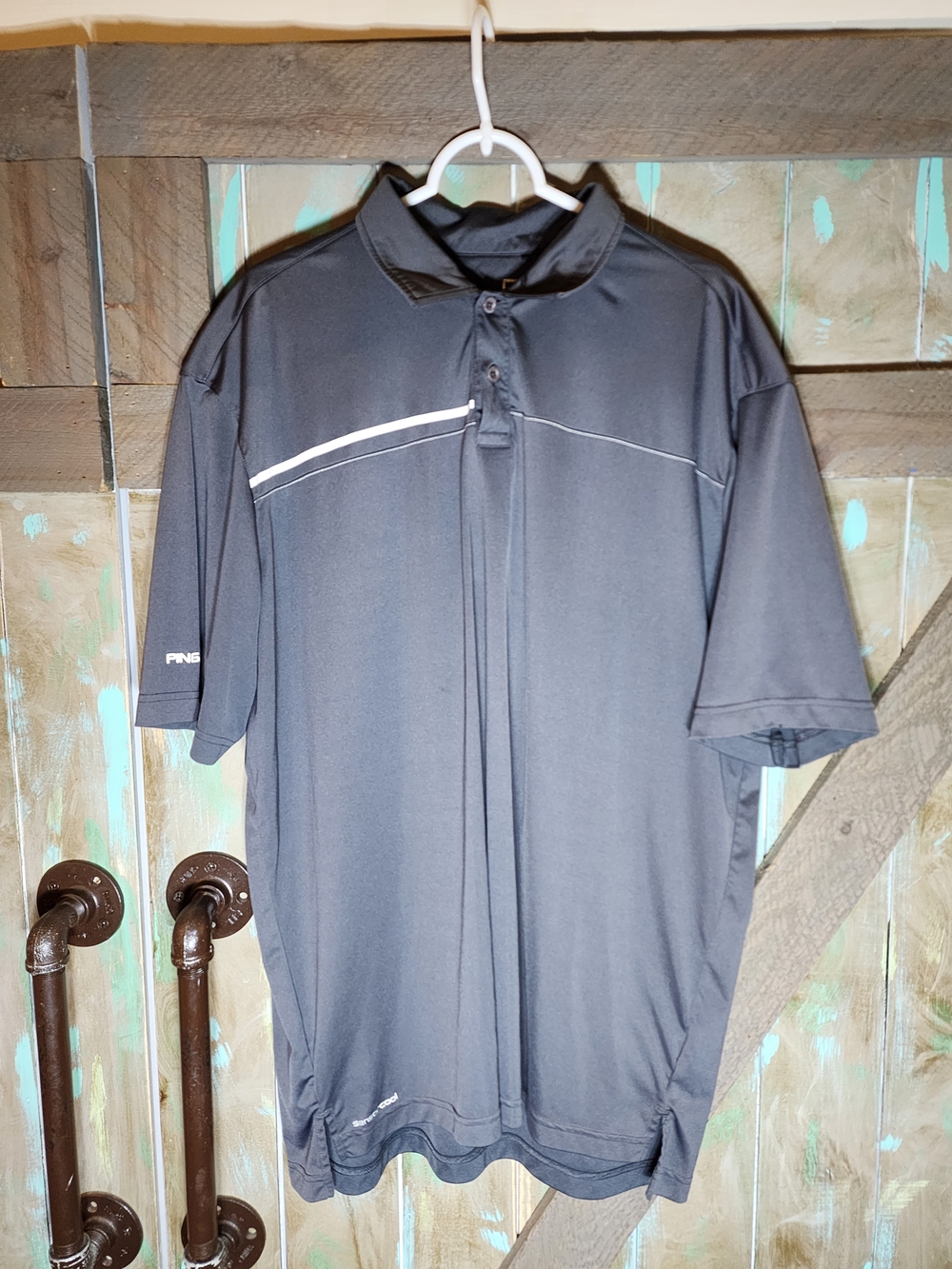 Ping Golf Polo with White Chest Stripe
